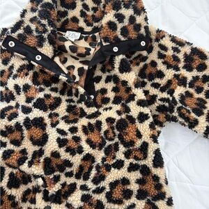 J. Crew Vintage Fleece in Leopard Pattern